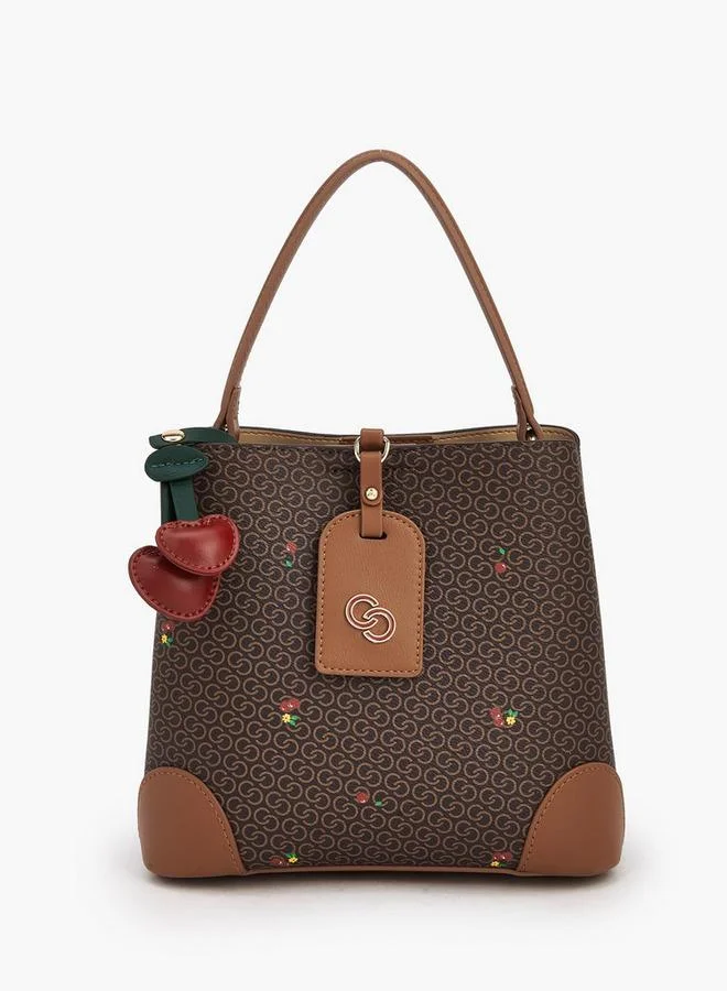 سيليست Monogram Cherry Print Tote Bag with Handle